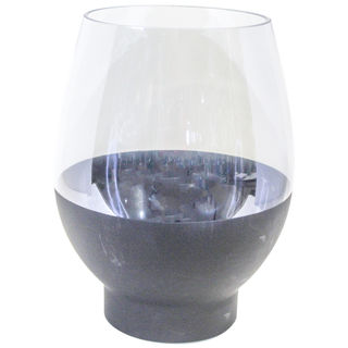 Декаративная ваза из стекла с напылением 192*192*250